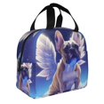 thumbnail image 2 of Disketp Night Sky Winged French Bulldog for Insulated Lunch Bag for Women and Men, Perfect for Work, Hiking, Picnic, 2 of 8