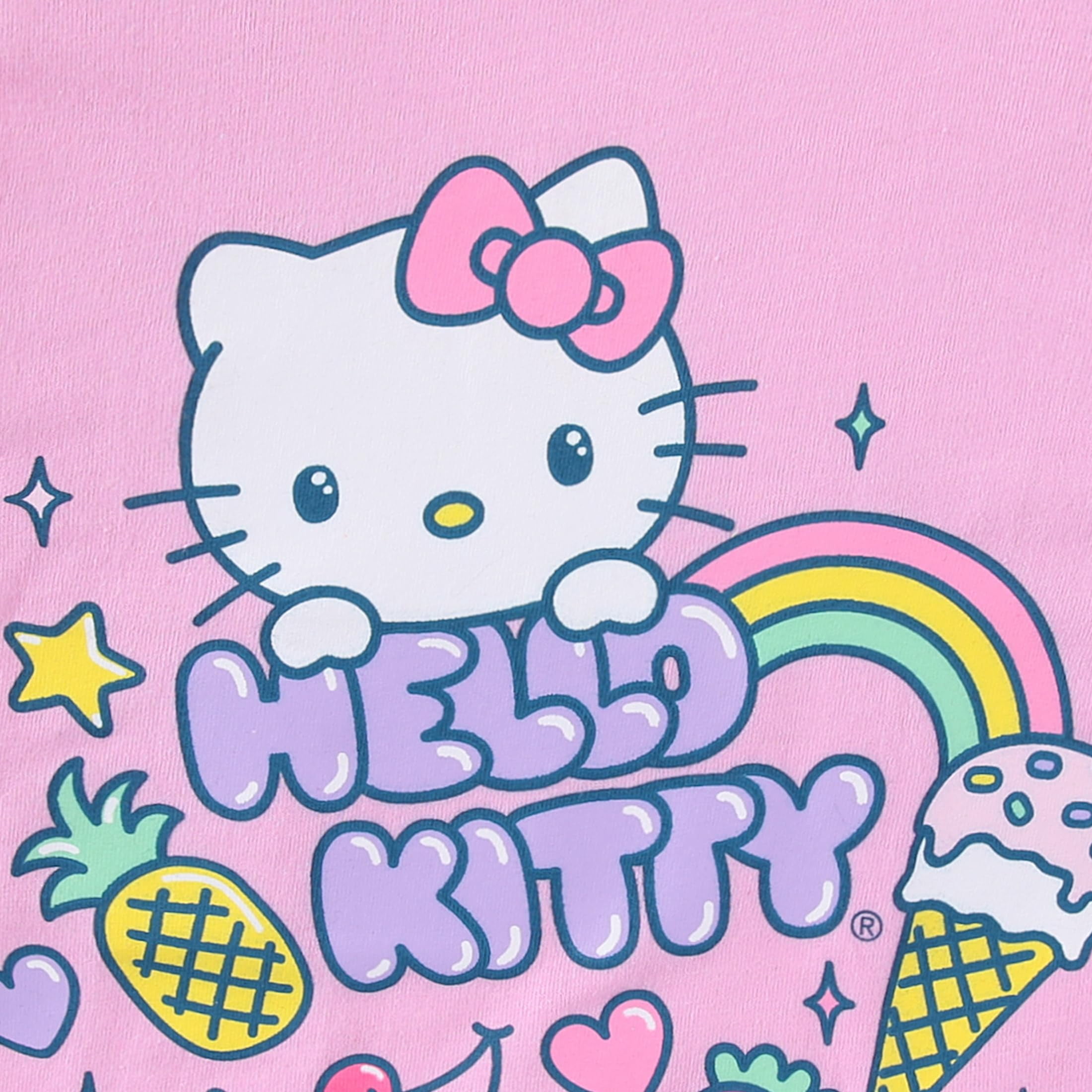 Hello Kitty Sanrio Short Sleeve T-shirt (Girls), 3 Pack, Sizes 4-12