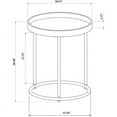thumbnail image 5 of Home Square Round Tray Table with Metal Frame in Espresso & Gold - Set of 2, 5 of 5