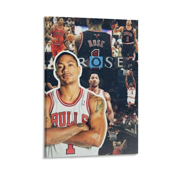 Derrick Rose Poster Basketball Player (36) Room Aesthetic Poster Print Art Wall Painting Canvas Posters Gifts Modern Bedroom Decor 12x18inch(30x45cm)