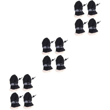 12 Pcs Non Skid Socks Sneaker Protector Floor Protector Dog Shoes for Snow Pet Shoes Dog Snow Shoes Boots Medium Puppy Sports Shoes Paw Black Outdoor Fabric