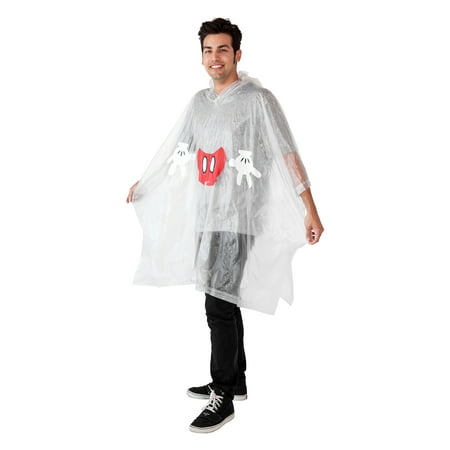 Mickey Mouse Adult Clear Waterproof Raincoat Poncho