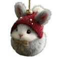 thumbnail image 3 of Forest Animal Ornaments ,Cozy Forest Christmas Ornaments, 2025 Animal Decoration, Woodland Creature Figurine, Acrylic Hanging Ornament Rustic Nature-Themed Home Decor（Rabbit）, 3 of 7