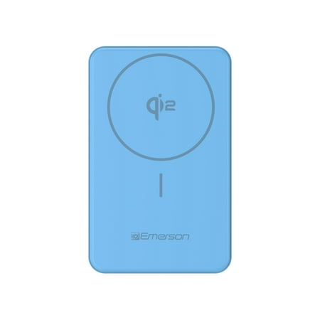 Emerson Power Bank with 15W Qi2 Magnetic Wireless Charging and 20W Wired Output Charging, Blue - PBW1010U