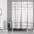 thumbnail image 2 of Creative Products Light Gray Linen Stripes 71x74 Shower Curtain, 2 of 2