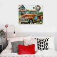 thumbnail image 5 of Shiartex  Farmhouse Decor Wall Art - Teal Barn Red Truck Windmill Pictures Canvas Paintings Rustic Country Landscape Artwork Wall Decor Framed 20x16in, 5 of 6