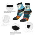 thumbnail image 5 of Fuzoiu Floral Ship On Ocean Print Adult Socks, Crew Moisture-wicking Socks, Unisex Cushion Crew Socks,Casual Sports Ankle Socks, 5 of 7