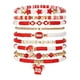 thumbnail image 1 of Pulsera de fútbol de la capa apilable pulsera de cristal Corazón Letra Amistad Estiramiento Pulsera Set (Nueve Cierre), 1 of 6