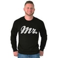 thumbnail image 5 of Mr Husband To Be Newlywed Groom Men's Long Sleeve Tee T Shirt Brisco Brands M, 5 of 6