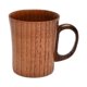 thumbnail image 1 of Taza de madera para beber, pulida a mano, pequeña, para leche con asa, hecha a mano, para agua fría o caliente. S, 1 of 9