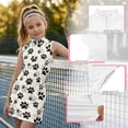 thumbnail image 4 of Shadoumai Girls Tennis Dress Sleeveless 1/4 Zip Athletic Pickleball Dresses with Pockets Workout Running Golf Outfits 4-15Y,Athletic Tennis Girls Dress, 4 of 6