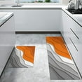 thumbnail image 4 of Orange Gray Modern Geometric Kitchen Mats for Floor Anti Fatigue Mats for Kitchen Floor Kitchen Rugs Cushioned Mats Non Slip Comfort Standing Kitchen Rugs Set of 2, Abstract Gradient Art, 4 of 6