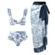 thumbnail image 1 of Gibobby Conjunto de bikini para mujer Nuevo Traje de baño con falda de malla con estampado Digital, conjunto de dos piezas para mujer en Bikini(Azul,G), 1 of 3