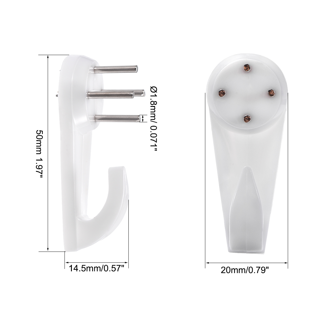 30lbs Hardwall Hanger Wall Mount Nonmark Hook Picture Photo Hangers 50 Pcs Walmart Canada