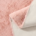 thumbnail image 4 of GlowSol 2' x 5.2' Area Rug Soft Faux Rabbit Fur Chair Cover Seat Pad Fuzzy Mat for Bedroom Living Room Girls Room, Pink, 4 of 6