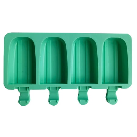 

Xiaobai Ice Cream Mold Easy Demoulding 4 Grids Double Groove DIY Silicone Integrated Molding Ice Cream Tray Home Supplies