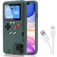 thumbnail image 1 of DIKKAR Étui de Jeu pour iPhone, Étui de Protection Rétro avec Alimentation Propre, 36 Petits Jeux, Écran Couleur, Étui de Jeu Vidéo pour iPhone 11 Pro Max (Vert), 1 of 4