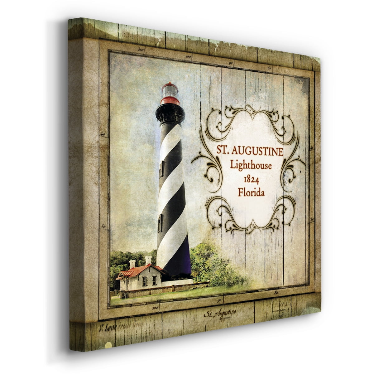 Wexford Home Florida Lighthouse IX-Premium Gallery Wrapped Canvas, 24" x 24" - Ready to Hang