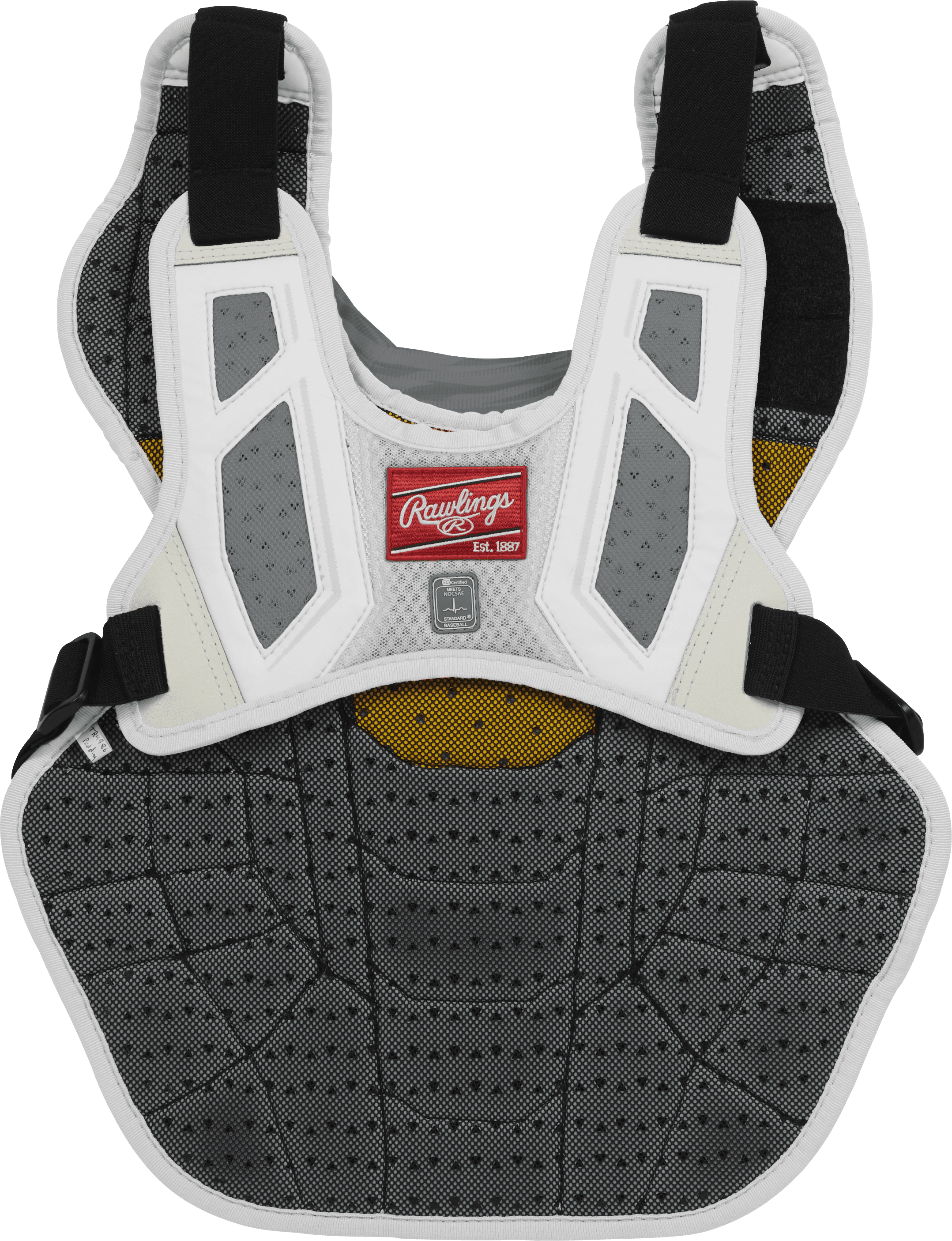 Rawlings Velo Baseball Adult Chest Protector | White/Silver | Adult