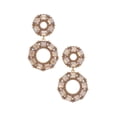 thumbnail image 2 of Double Circle Rhinestone Earring Gold, 2 of 5