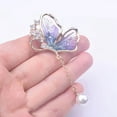 thumbnail image 6 of Contemporary Butterfly Pin Alloy Pearls Embellishment for Fashion Ensembles, 6 of 11