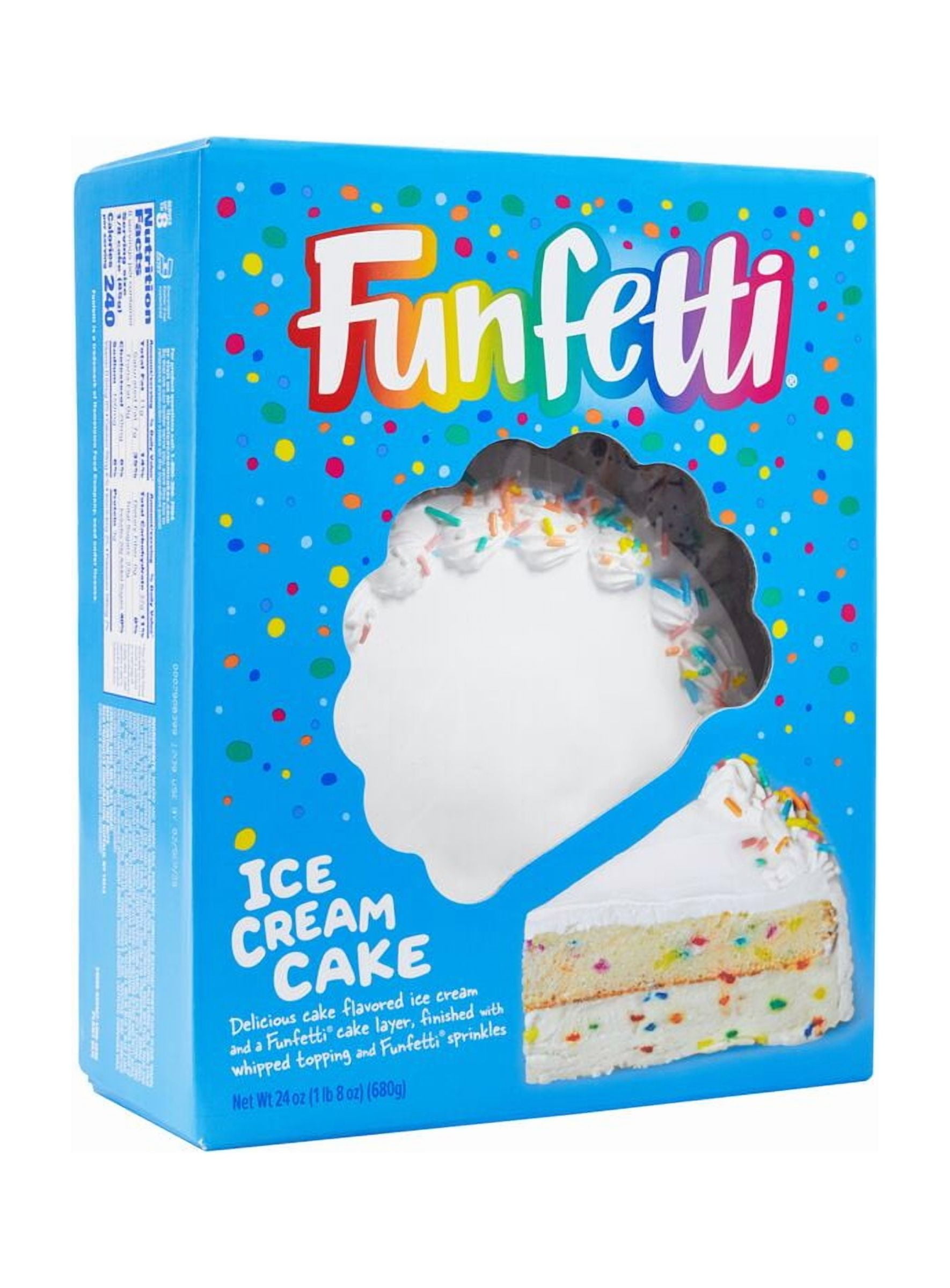 Funfetti Ice Cream Cake with Colorful Sprinkles - Frozen Birthday Dessert