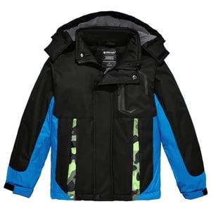 Wantdo Boys' Waterproof Ski Jacket with Removable Hood