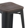 thumbnail image 2 of Homycasa 29 Inch Backless Wood Metal Counter Stools, 2 of 8