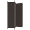 thumbnail image 3 of vidaXL 4-Panel Room Divider Brown 200x200 cm Fabric, 3 of 5