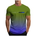 thumbnail image 3 of Wavsuf Graphic T Shirts Men Tees Short Sleeve Fashionable Button T Shirt Army Green Size L, 3 of 6
