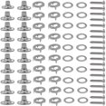 thumbnail image 1 of Bamboohart 20 Sets Twist Lock Fasteners  Twist Lock Common Sense Fastener  Stainless Steel Plated Rotating Button Fasteners  for Boats  Sailboats  RVs  Dinghies and Caravans, 1 of 6