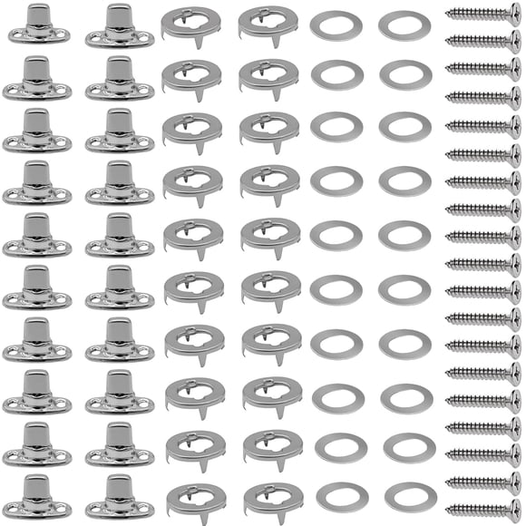 Bamboohart 20 Sets Twist Lock Fasteners Twist Lock Common Sense Fastener Stainless Steel Plated Rotating Button Fasteners for Boats Sailboats RVs Dinghies and Caravans