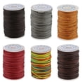 thumbnail image 4 of yuksok 70M Leather Craft Sewing Waxed Thread Heavy Duty Waxed Thread Sewing 1.2mm 210D brown, 4 of 9