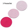 thumbnail image 1 of Anti-scalding Table Mat Round Pot Heat-insulation Braided Cotton Plate Pad Washable Dining Placement Kitchen Parties Holiday 3PCS/Set Pink, 1 of 9