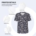 thumbnail image 5 of Rocae Daisies Flowers for Breathable Men's Baseball T-Shirt Fashionable Casual Baseball Jersey, Moisture-wicking Sportswear XX-Large, 5 of 9