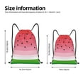 thumbnail image 2 of Saiise Watermelon Pattern Sports Drawstring Backpack - String Swim Gym Bag with Wet Proof Pocket for Women&Men-Small, 2 of 6