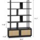thumbnail image 3 of Qinaqin 71.1 Inch Alto Industrial Rattan Bookshelf 5 Estante Bookcase con Almacenamiento Puerta Abierto cm de Profundidadisplay Shelves y Metálico Frame para Living Sala Dormitorio Oficina, 3 of 7