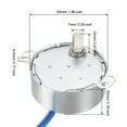 thumbnail image 3 of Uxcell AC 100-127V 0.8-1RPM 50-60Hz CCW 4W Metal Gear Synchronous Motor, 3 of 5