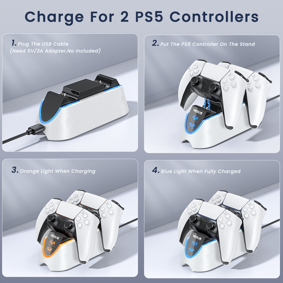 Cshidworld PS5 Dual Controller Charging Station photo 3
