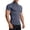 Dark Gray, variant on Training Tees for Men Summer 1/4 Zip Stand Collar Gym Bodybuilding Muscle T Shirt Short Sleeve Casual Quick Dry Top Blue XL