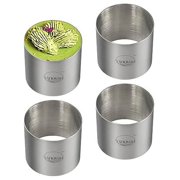 Sunrise Plating Forms Stainless Steel Ring Mold Sets (4 Count) (2.75 x 2)