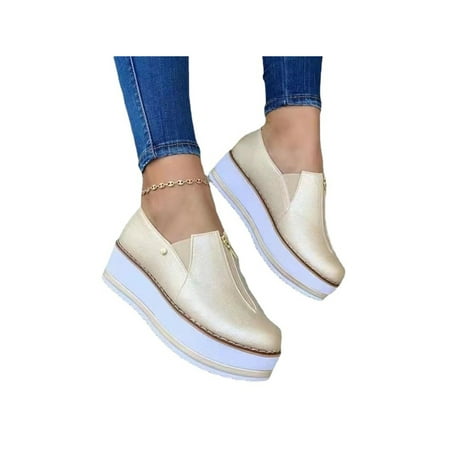 

Woobling WOMENS LADIES PLATFORM LOAFERS COMFY WORK OFFICE PUMPS CASUAL SHOES