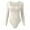 Beige, variant on Women's 1 Piece Bodysuits Ribbed One Piece Square Neck Long Sleeve Bodysuits