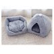 thumbnail image 2 of Cama cueva para conejos grande, tienda cálida para conejitos, casa, escondite triangular para animales pequeños, conejito, conejillo de indias, hurón (gris), 2 of 4