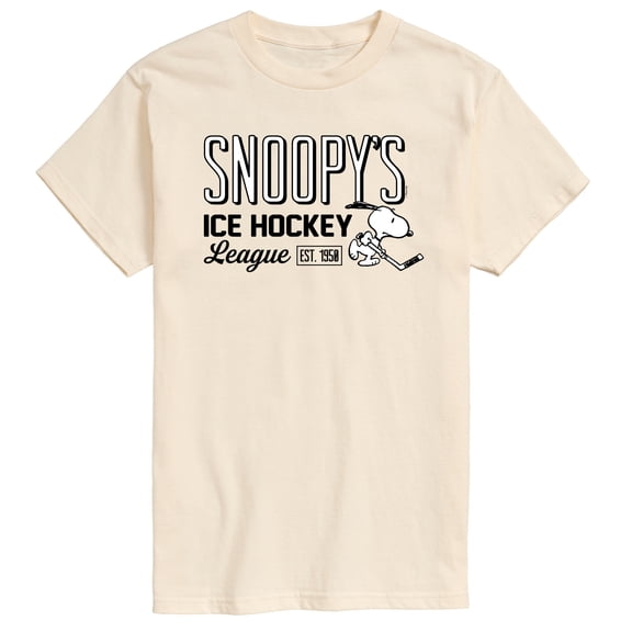 Peanuts - Snoopy's Ice Hockey League - Men's Short Sleeve Graphic T-Shirt