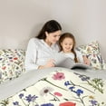 thumbnail image 6 of Feelyou Cartoon Groovy Flower Bedding Comforter Set, Green Leaf Botanical Twin Comforter Sets, Rustic Lavender Floral Reversible Bedding Set, Luxury Bedroom Decor, 2-Piece, 6 of 9