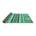 thumbnail image 2 of Ahgly Company Indoor Square Oriental Turquoise Blue Modern Area Rugs, 8' Square, 2 of 4