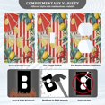 thumbnail image 3 of Yayeee Blank Wall Plate Cover 1-Gang 4.5"x2.7" Home Unused Decorative Outlet, White Striped Lemon, 3 of 7