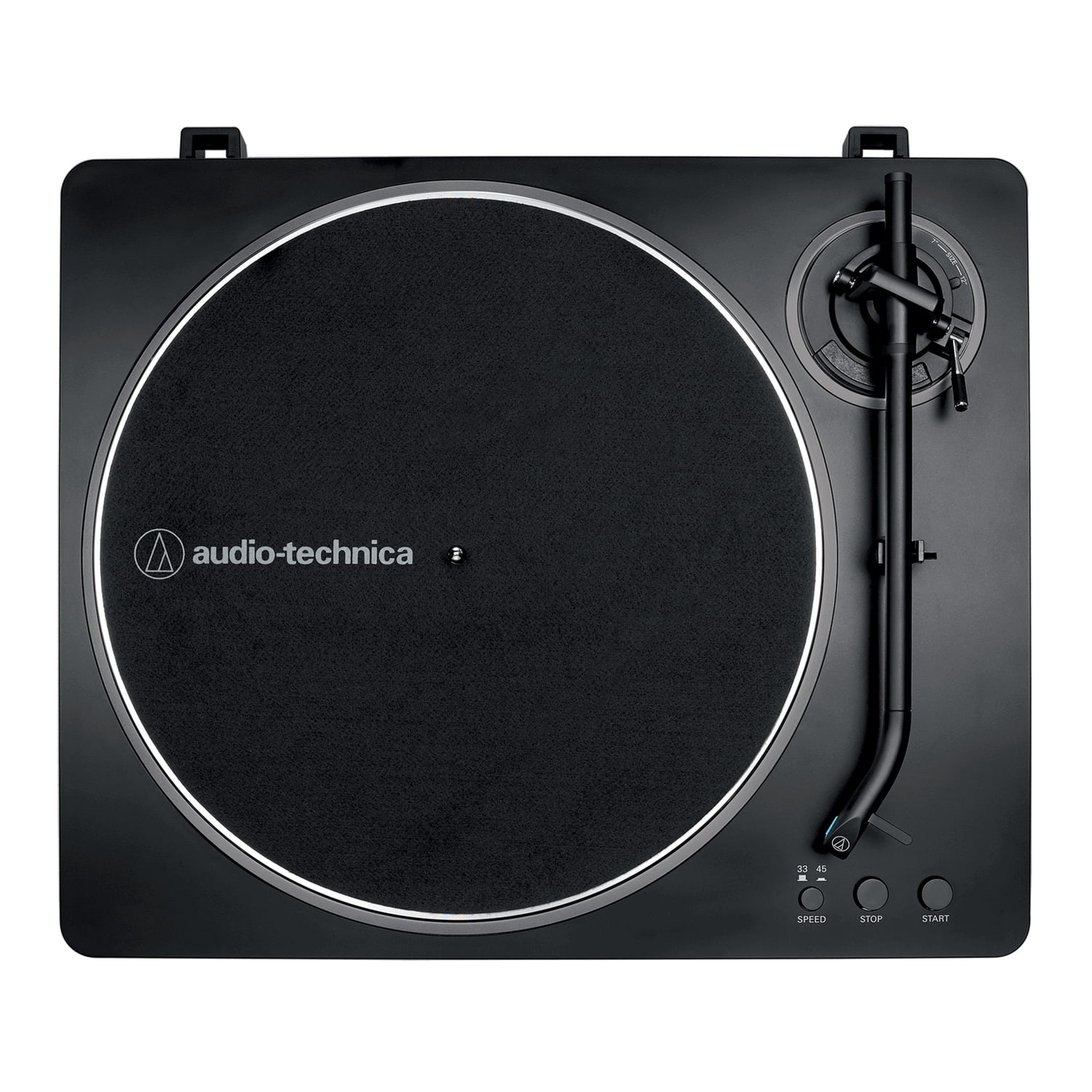 Audio-Technica 2-Speed Belt-Drive Automatic Turntable with 45 RPM Adapter, Switchable Preamp, 3-Piece Chassis, RCA Out, AT-VM95 Stylus, Black/Gray