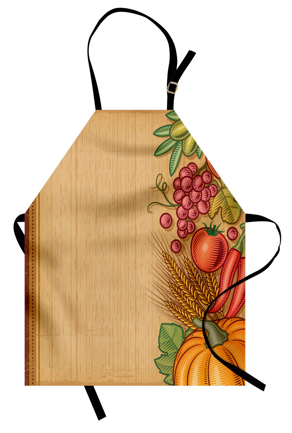 Harvest Apron, Frame with Retro Elements Seasonal Composition Clean ...